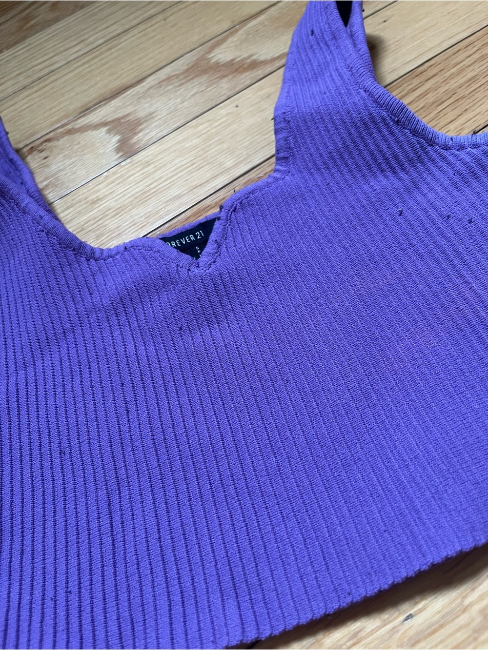 Forever 21 Lavender Ribbed Cropped Tank - Picture 8 of 9
